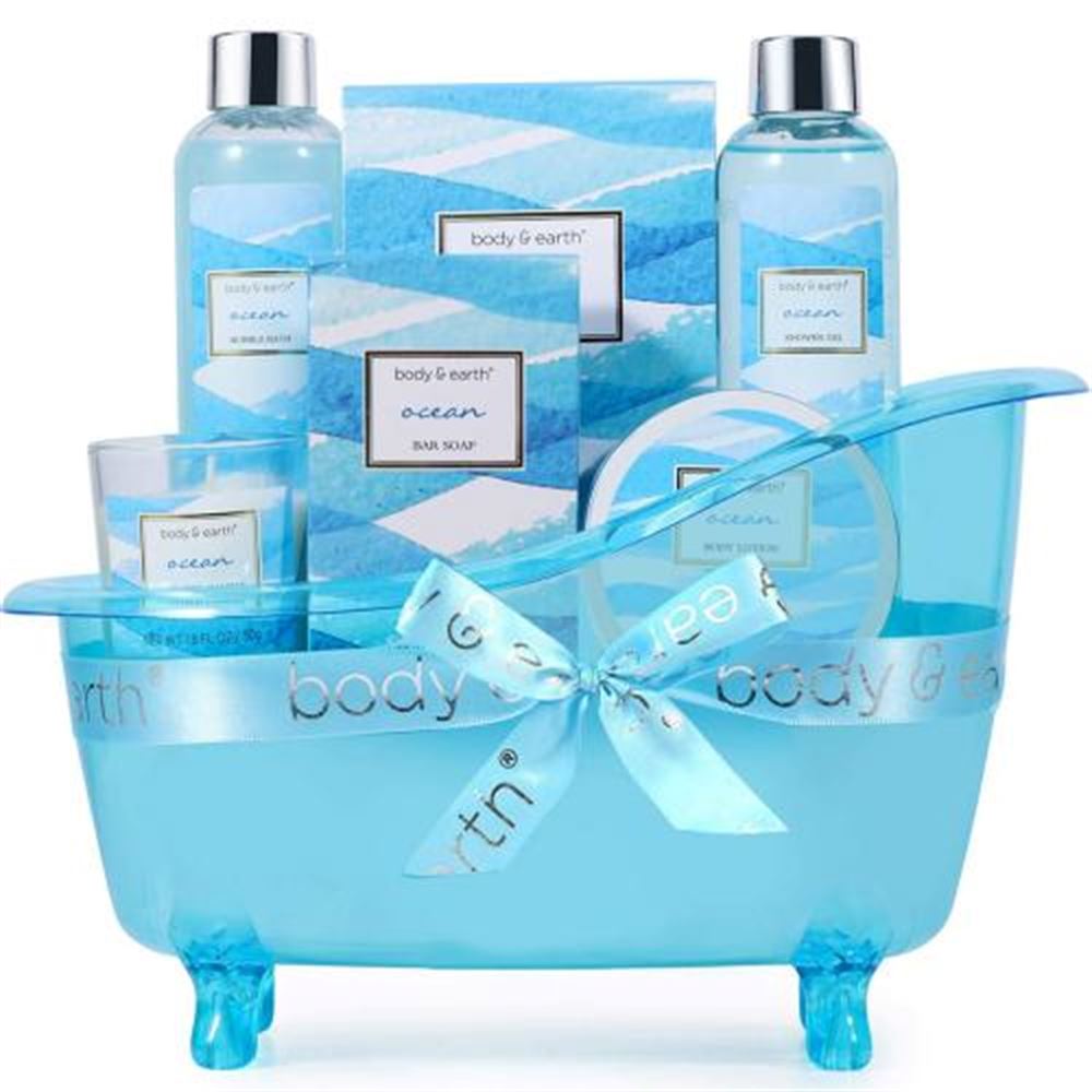Blue Bath and Shower Gift Set – Blue self care gift ideas 1