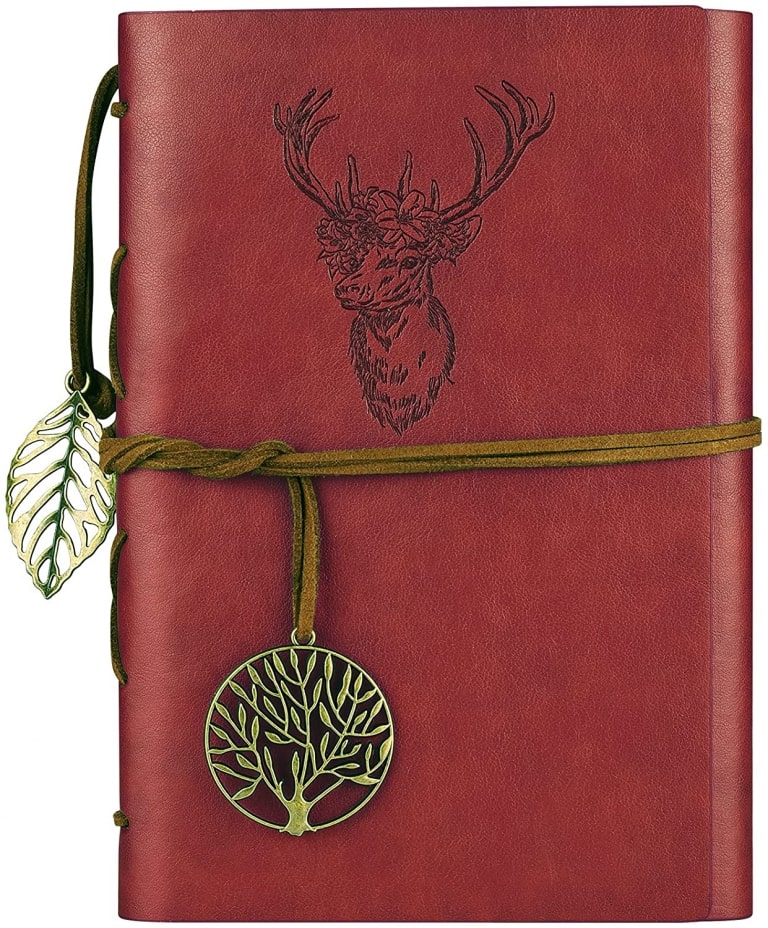 Red Leatherbound Journal 6 1