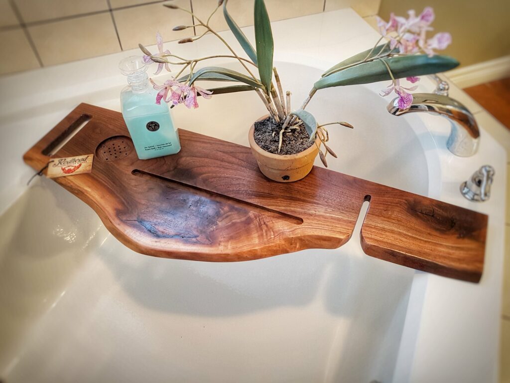 Wood Bath Caddy Mothers Day Gift